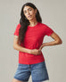 Women's Classic Cotton Crew Tee - Tango Red